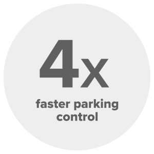 Four times faster parking control